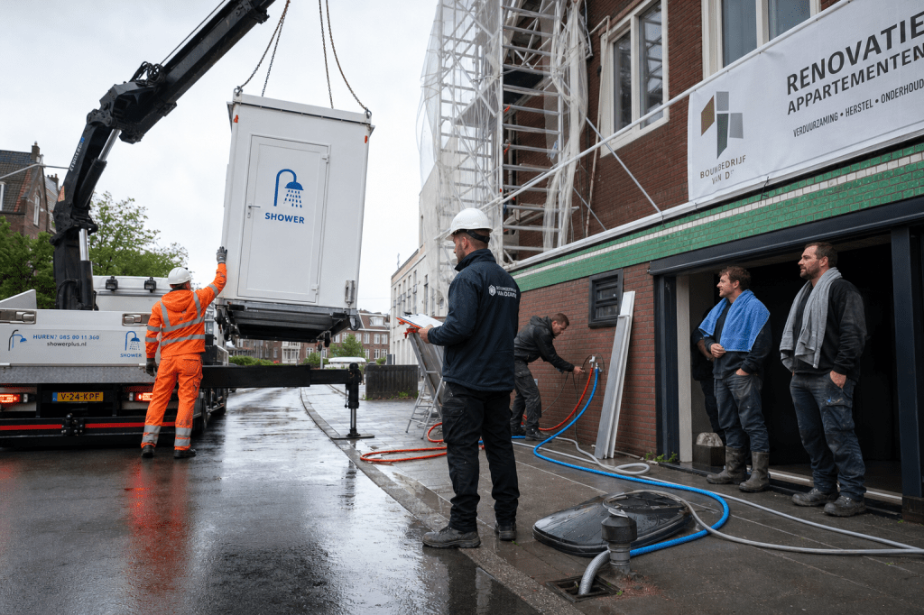 Hoe snel kan een mobiele douchecabine geleverd en geplaatst worden bij een spoedklus, en wat moet je vooraf regelen voor een vlotte&nbsp;levering?