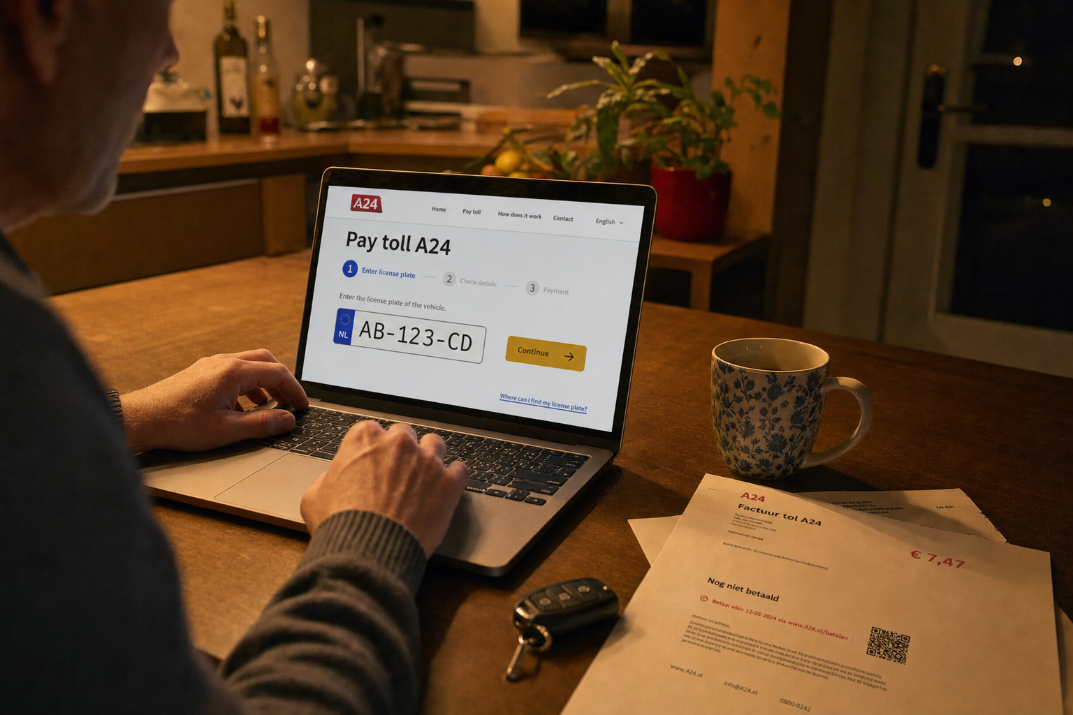 Online tol betalen Portugal A24
